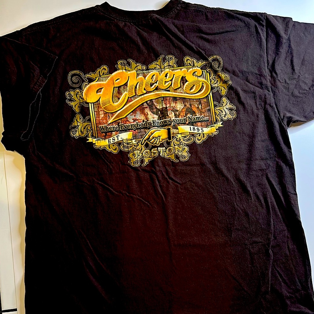 Cheers Boston Graphic T-Shirt - Brown and Gold